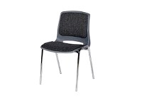 Black shell chair w/black upholstery